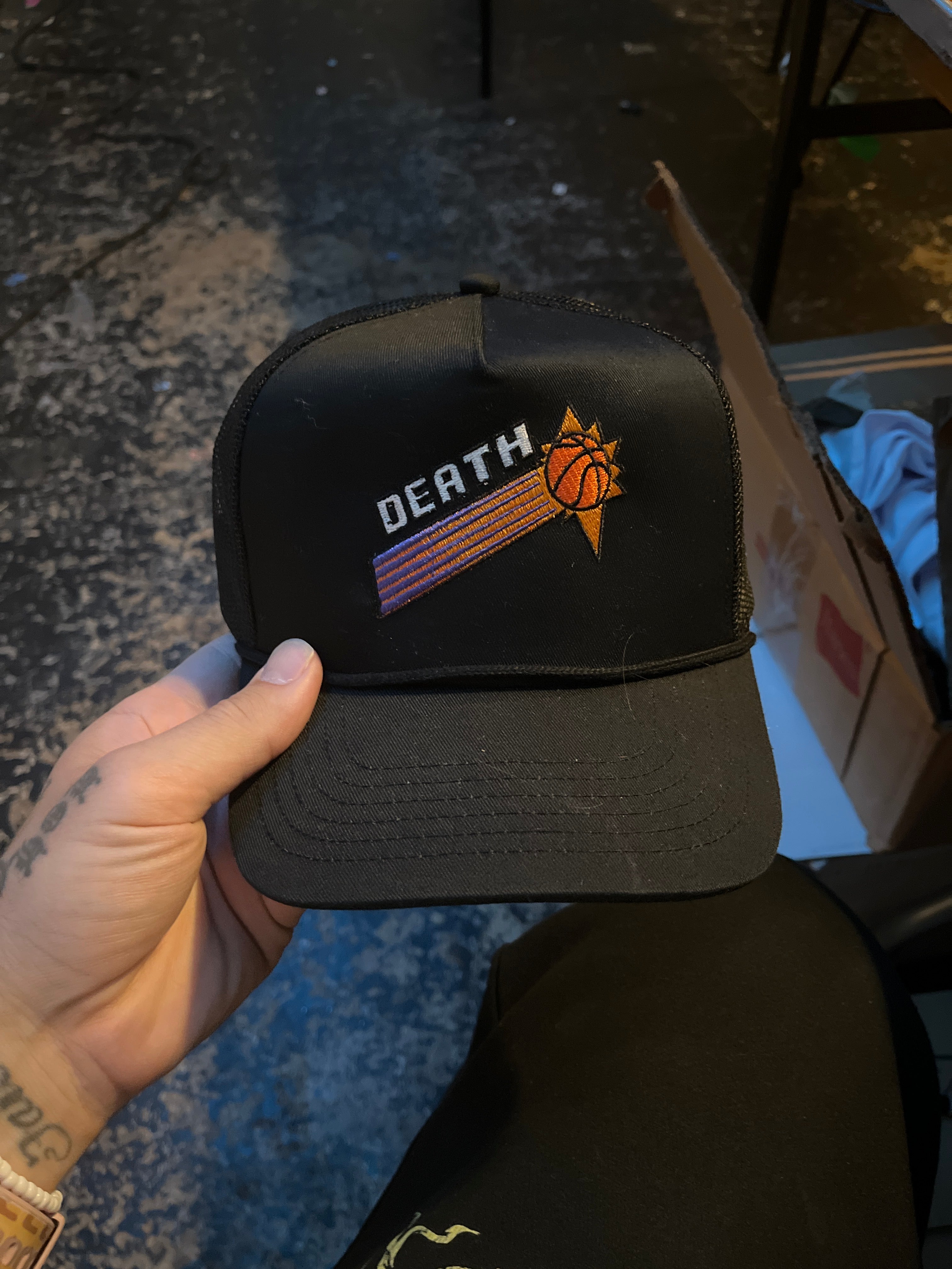 SUNS DEATH MESH EMB HAT